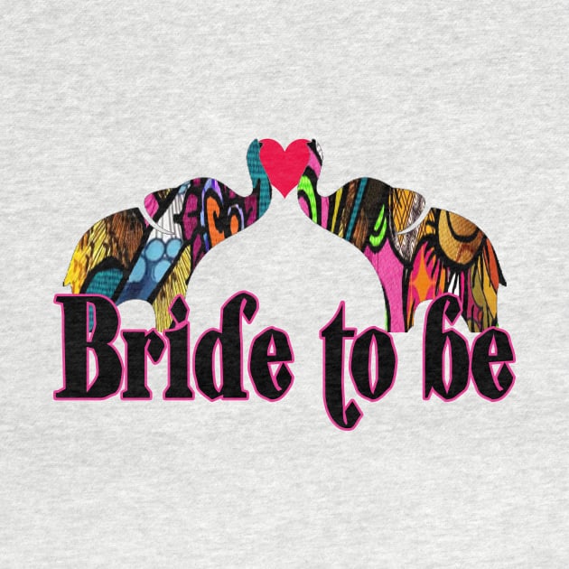 Bride to be Love elephant retro design by artbyomega